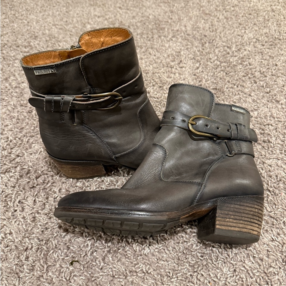 Pikolinos Baqueira Leather Women’s Booties , size 38/7.5-8US - Picture 6 of 11